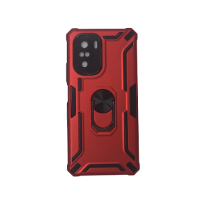 Nyra :  Poco F3 Armor Case Providing Dual Layer Full Body Protection High Quality Material With Convenient Ring Holder