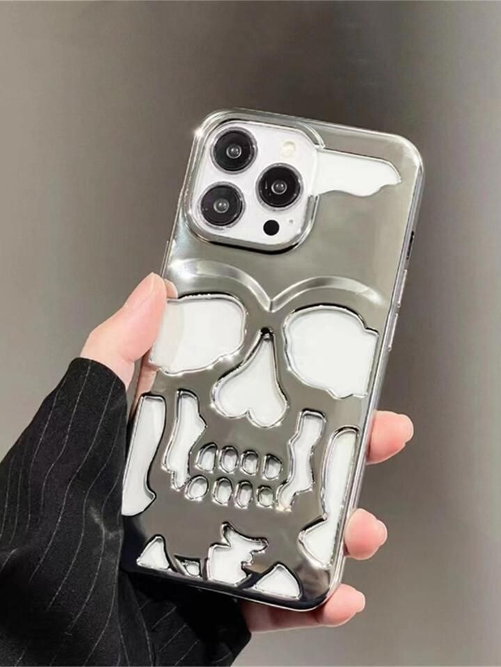 Nyra : Iphone 12 Pro Luxury Plated 3D Hollow Out Skeleton Phone Case