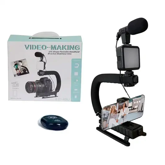 (49U)- Video Maker U/C Shape Portable HandHeld Bracklet Stabilizer Kits